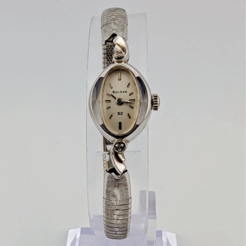 1967 Bulova 23J Manual Wind Diamond Watch 10K RGP Gold Filled Bracelet 6